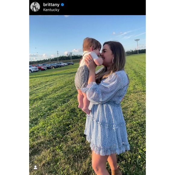 ASO Brittany Cartwright from Vanderpump Rules & TikTok Star Tinx Blue Mini Dress - Picture 17 of 17